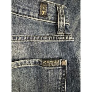 Seven 7 For All Mankind Jeans Women 30 Boot Cut Medium Wash Low Rise Denim